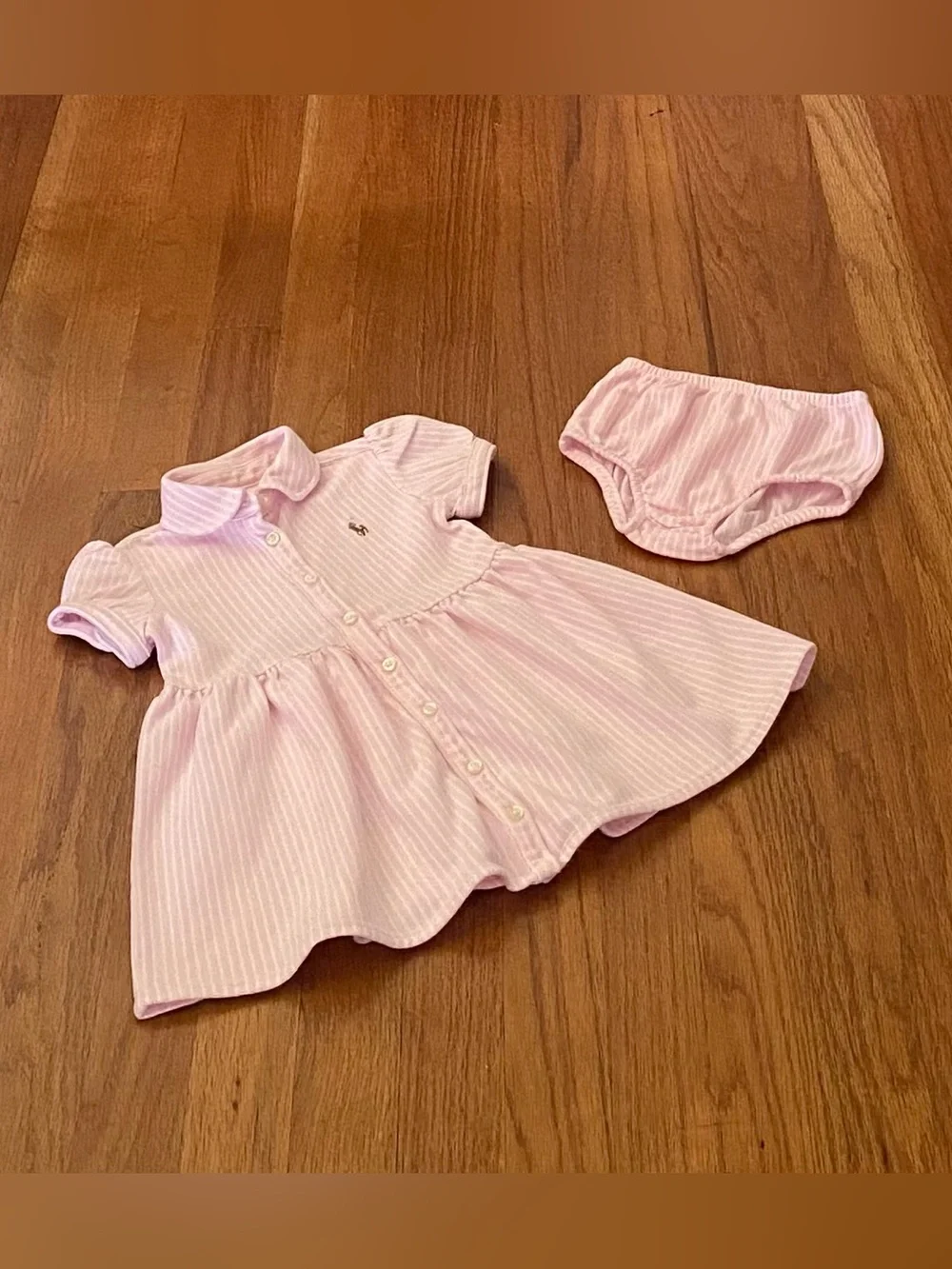 Ralph Lauren Knit Oxford Striped Polo Dress with Bloomer
